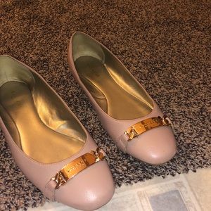 Coach Flats with rose gold accents